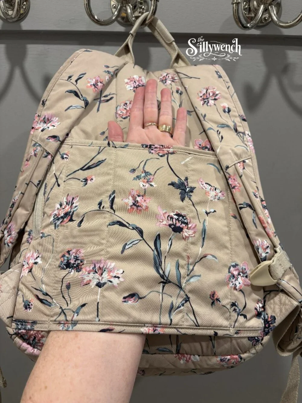 Vera Bradley Strawflowers XL Campus Backpack in Performance Twill